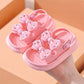 Trendy Cute Bowknot Open Toe Sandals For Girls, Breathable Non-slip Sandals For Indoor Outdoor Beach