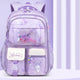 Sacs à dos multi-poches de style coréen pour filles et garçons, sacs d'école imperméables avec ours brodé
