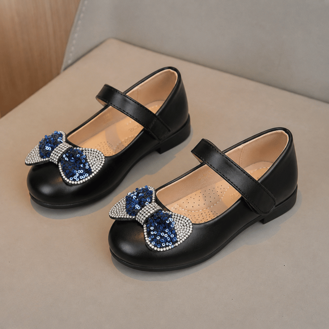 Chaussures Mary Jane à nœud de princesse – Élégance et brillance pour petites filles ✨