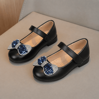 Chaussures Mary Jane à nœud de princesse – Élégance et brillance pour petites filles ✨