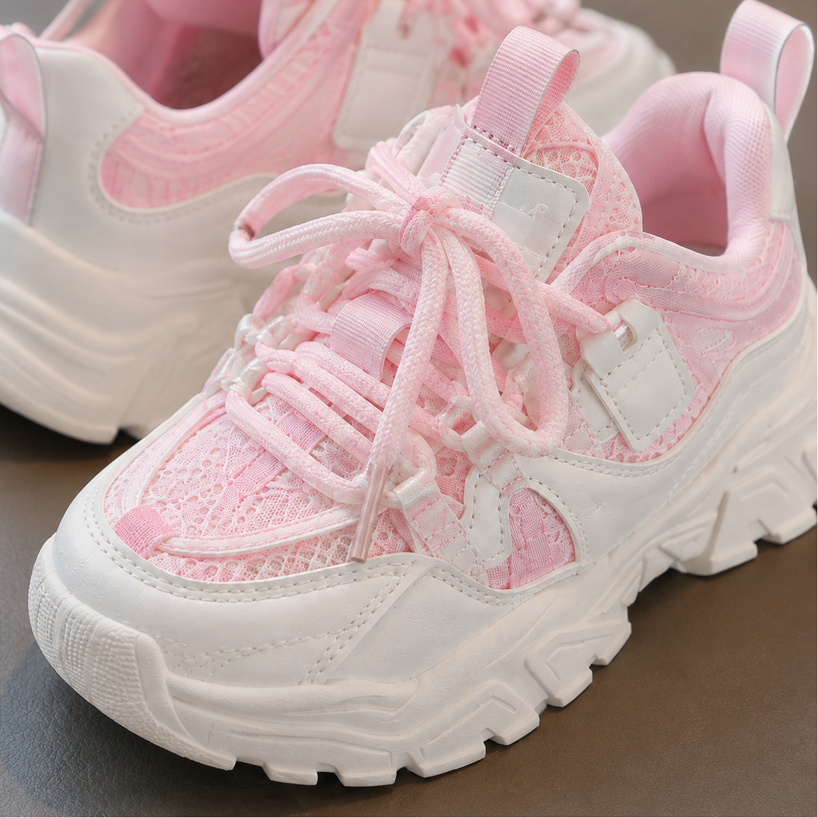 Baskets épaisses mode pour filles – Chaussures de sport décontractées à paillettes | Légères et confortables