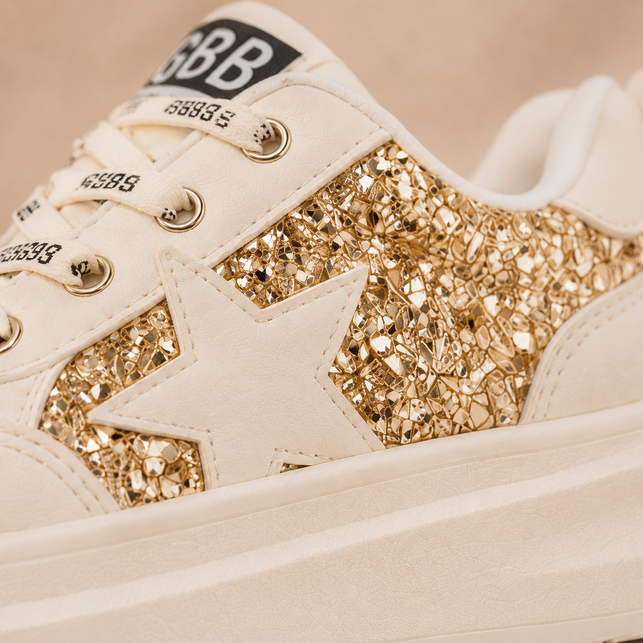 Baskets pailletées étoile pour filles – Chaussures décontractées tendance à semelle épaisse et confortables toute la journée