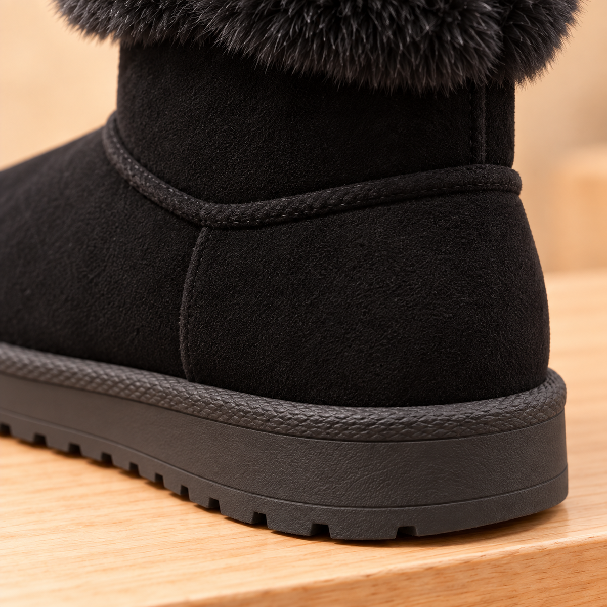 Girls Winter Boots Kids Warm Faux Fur Ankle Boots Soft Suede Non-Slip Sole Cute Casual Shoes for Children