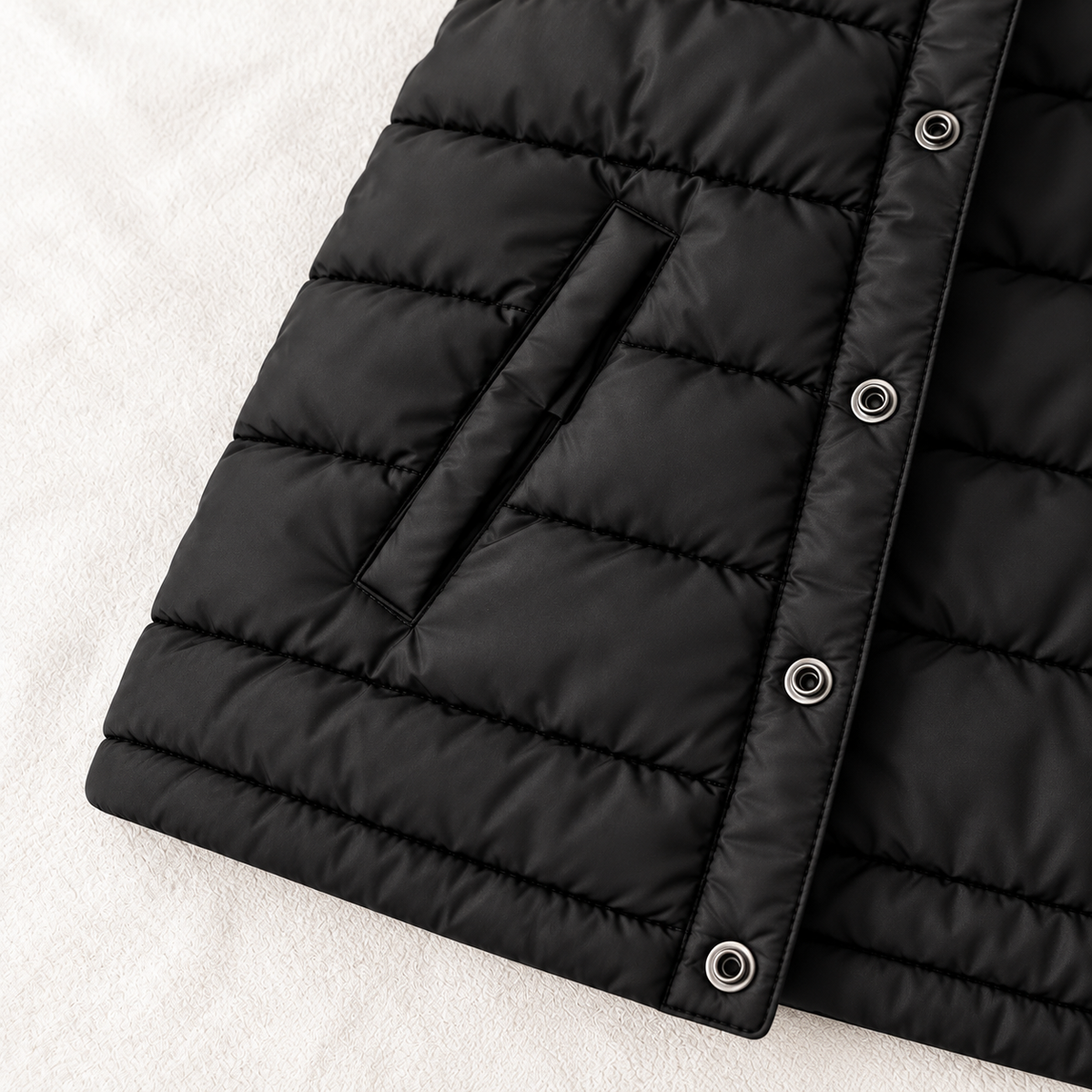 Gilet sans manches matelassé noir classique pour enfant – Une pièce polyvalente pour des tenues scolaires stylées, les aventures du week-end et les journées plus fraîches