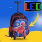 Children’s Cartoon Schoolbag with Wheels – Ultra-Light, LED Lights, Superheroes & Princess Elsa Design