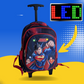 Children’s Cartoon Schoolbag with Wheels – Ultra-Light, LED Lights, Superheroes & Princess Elsa Design