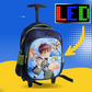 Children’s Cartoon Schoolbag with Wheels – Ultra-Light, LED Lights, Superheroes & Princess Elsa Design