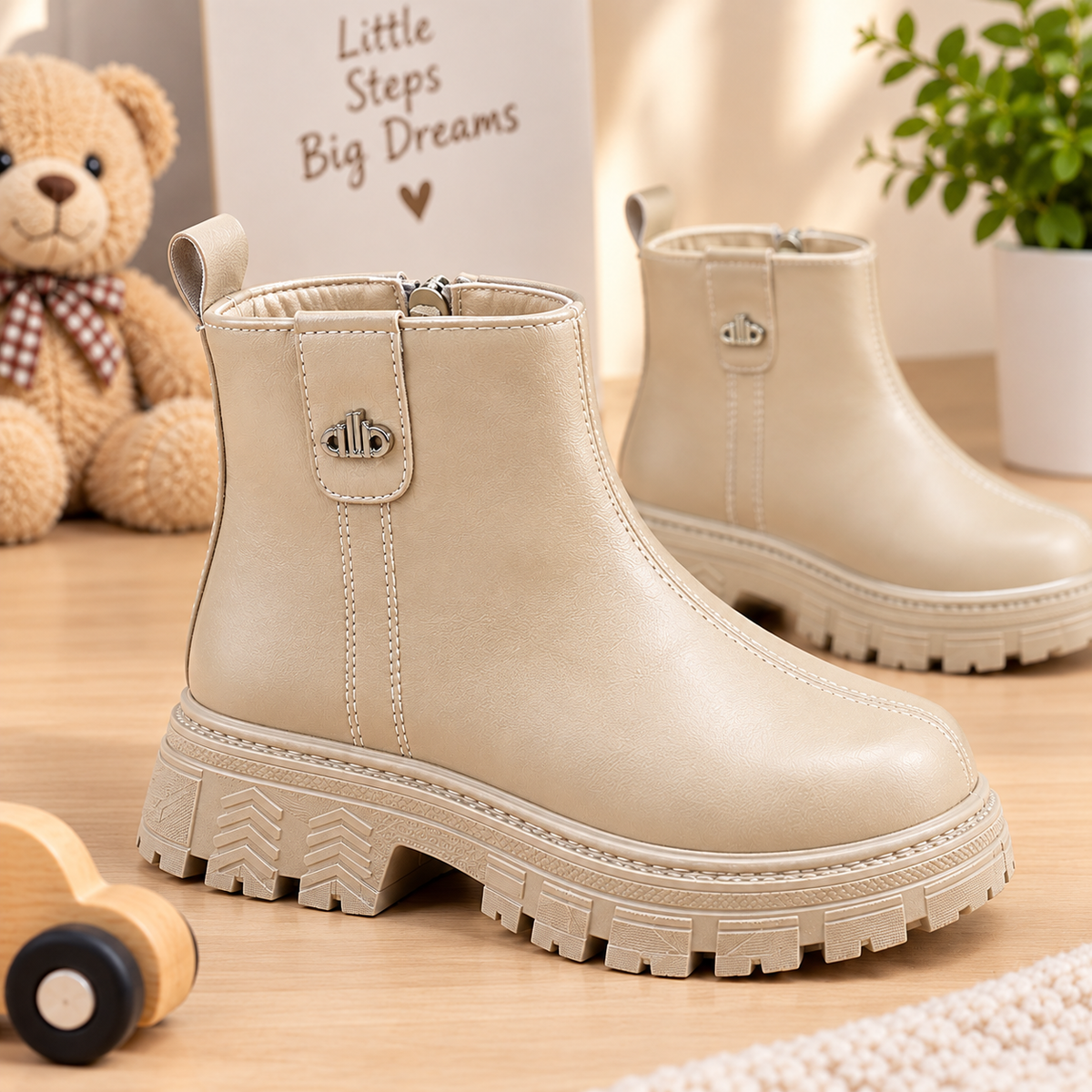 Kids’ Chunky Ankle Boots – Stylish, Comfortable & Durable Everyday Shoes
