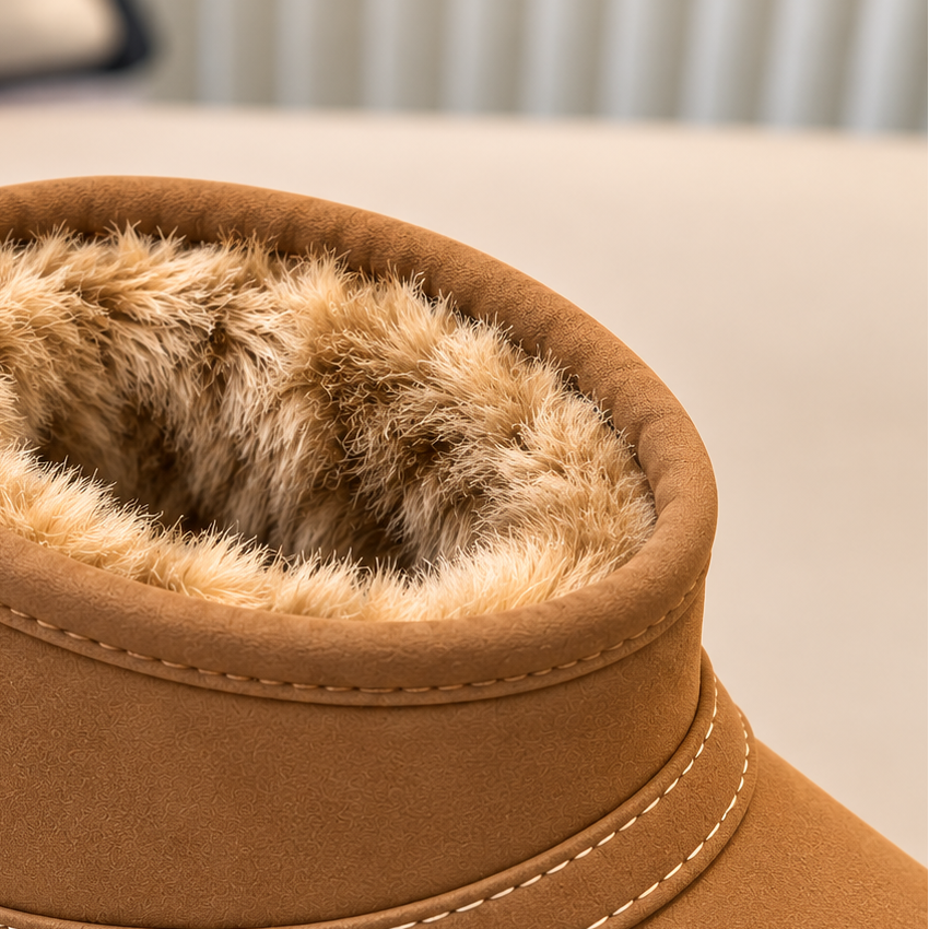 Bottines pour enfant doublées en polaire avec fermeture zippée latérale