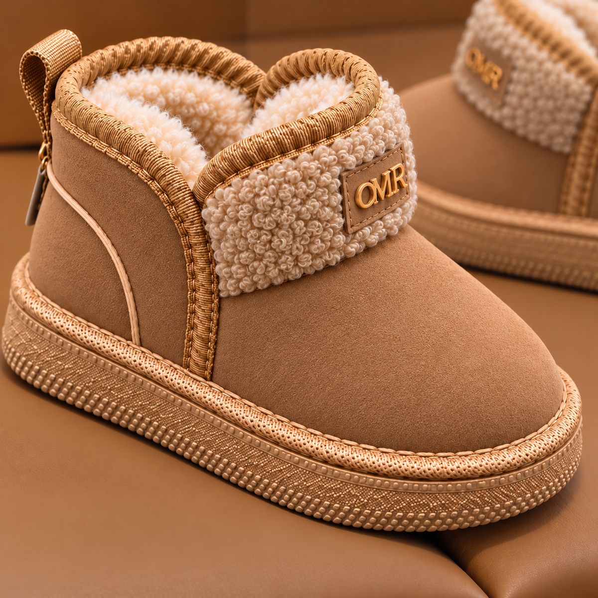 Kids’ Cozy Fleece-Lined Winter Ankle Boots with Suede-Look Finish, Teddy-Textured Cuff and Classic Everyday Style