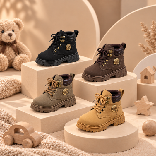 Bottines à lacets robustes pour garçon – confort et style pour les aventures du quotidien