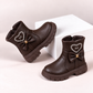 Girls’ Sweetheart Bow Ankle Boots – Stylish & Comfortable Everyday Boots