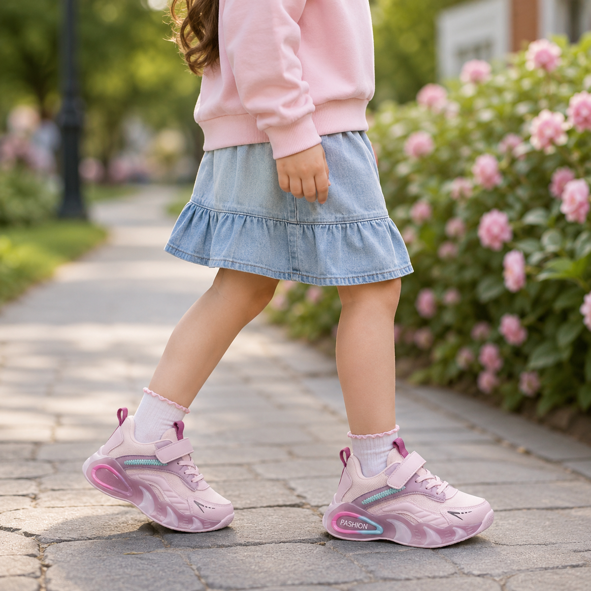 Baskets de sport épaisses pour enfants – Légères, confortables et faciles à porter