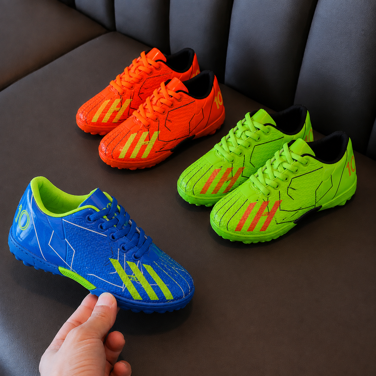Kids’ Turf Football Shoes – Lightweight Lace-Up Soccer Cleats