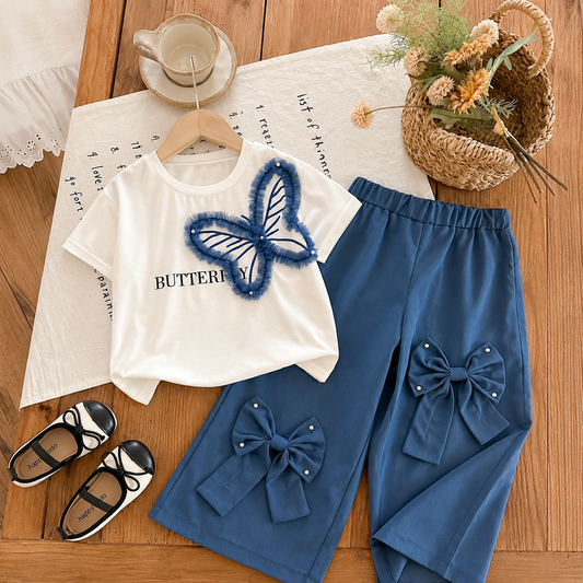 Ensemble 2 pièces papillon pour filles