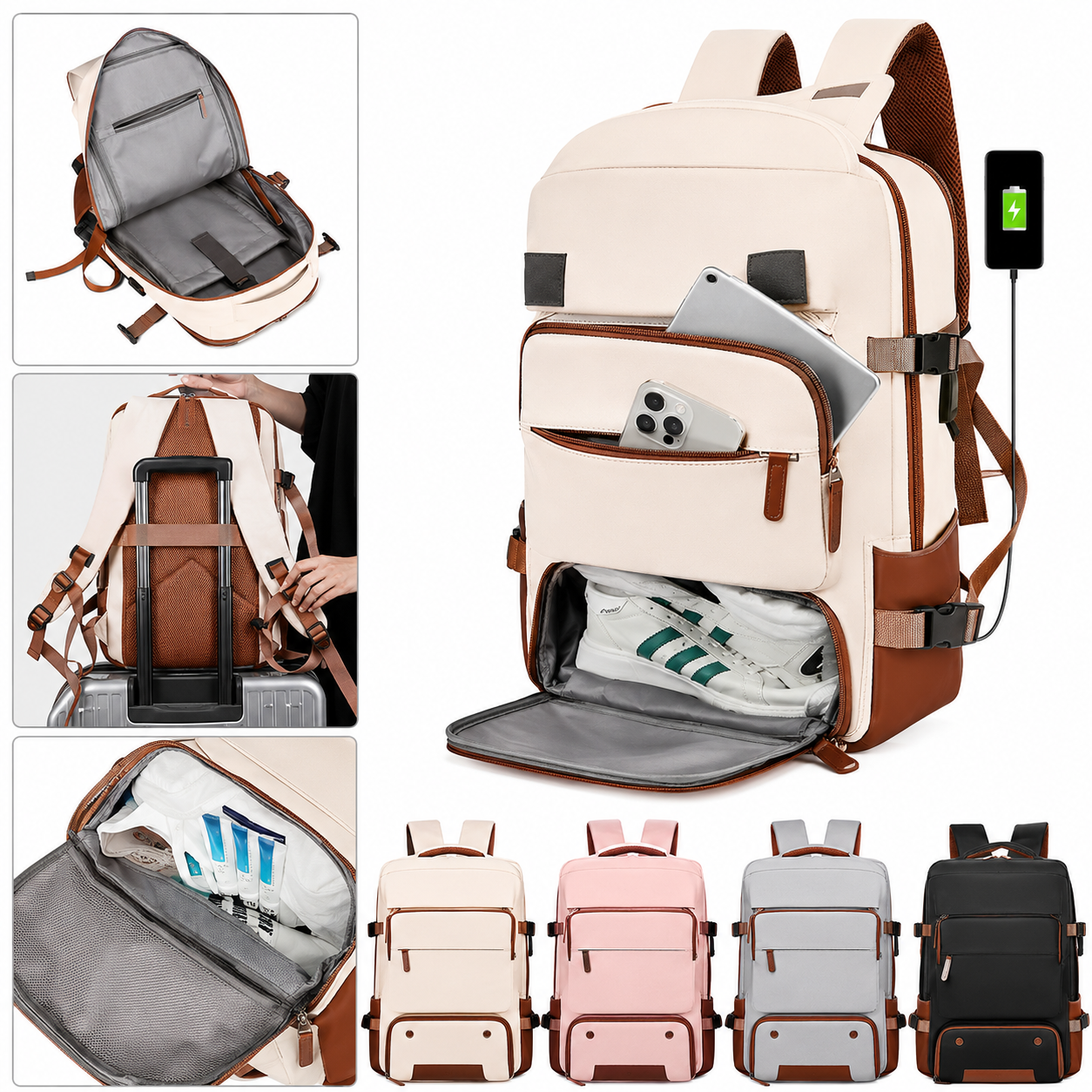 Sac à dos moderne, élégant et spacieux, idéal pour les études  🎒✨