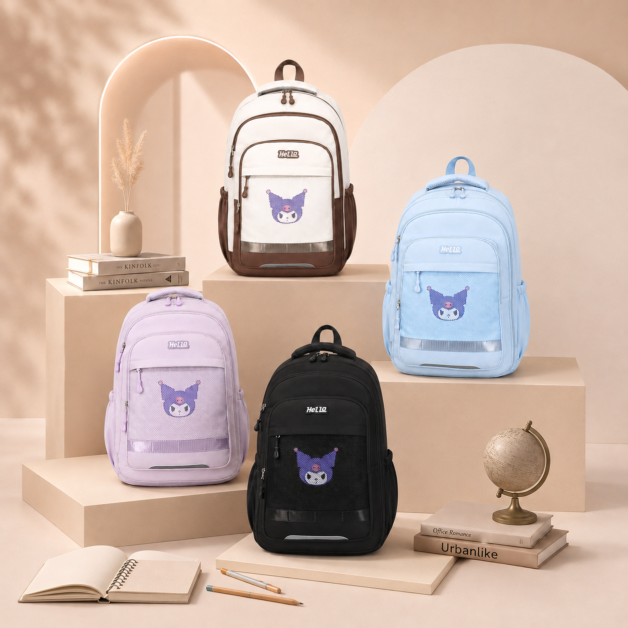 Kids' Casual Backpack – Cute Character School Bag