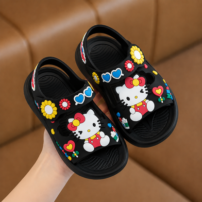 Sandales d'été pour Filles Motif Fleur – Ajustables & Légères