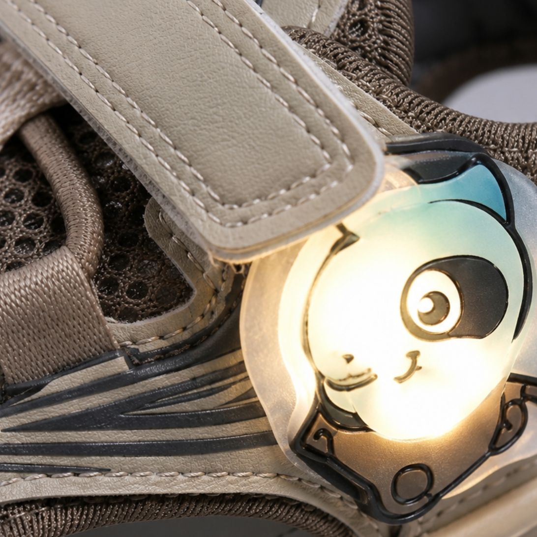 Kids Sport Sandals with LED Lights – Breathable Anti-Slip Summer Shoes