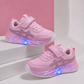Baskets LED Lumineuses Enfant – Maille Respirante, Fermeture Velcro et Semelle Rembourrée
