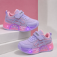 Baskets LED Lumineuses Enfant – Maille Respirante, Fermeture Velcro et Semelle Rembourrée