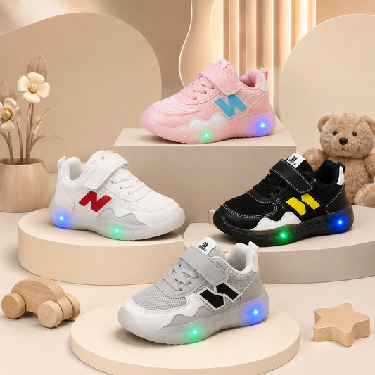Baskets lumineuses à LED pour enfants – Légères, respirantes et antidérapantes