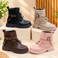 Bottines élégantes à lacets et boucles pour enfants 