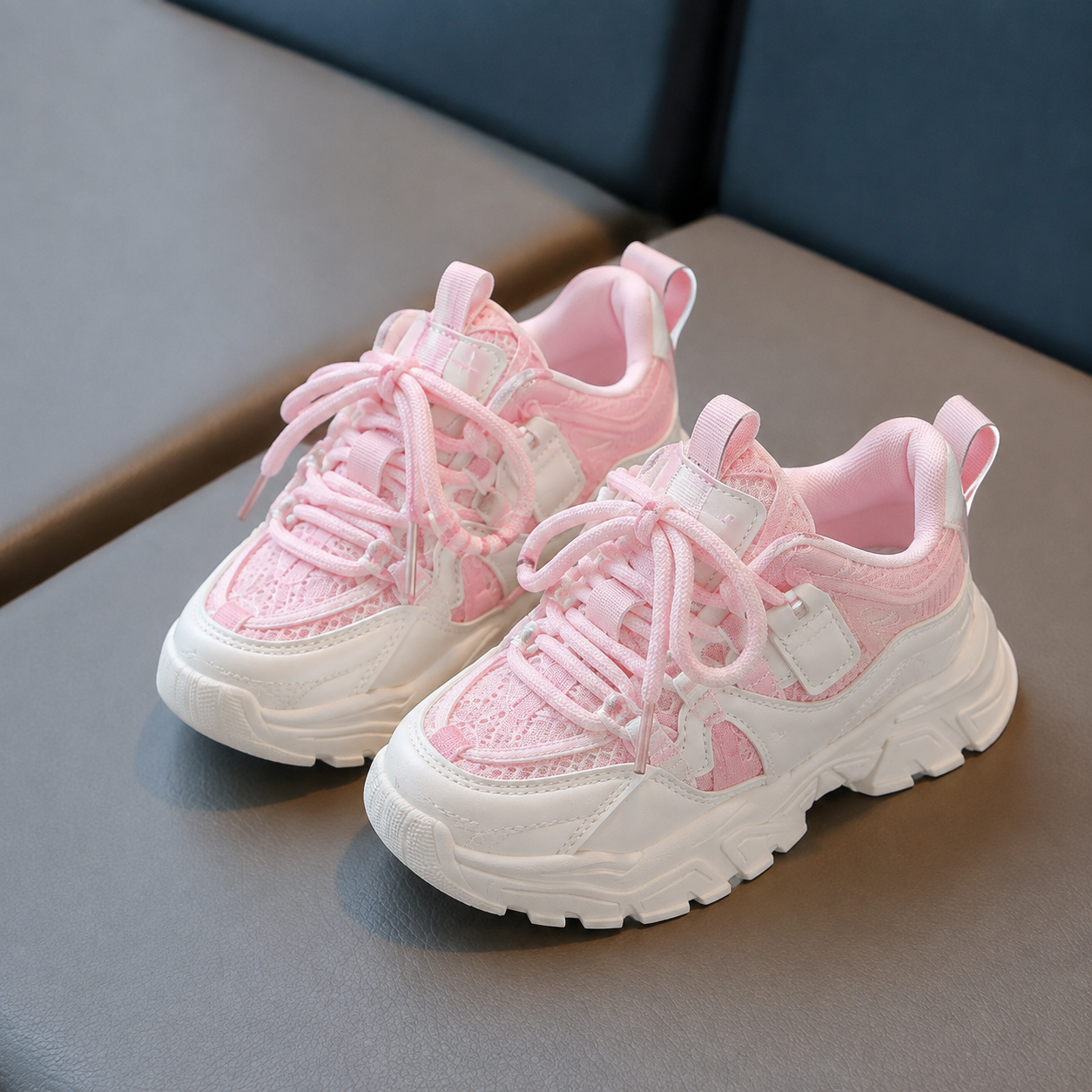 Baskets épaisses mode pour filles – Chaussures de sport décontractées à paillettes | Légères et confortables