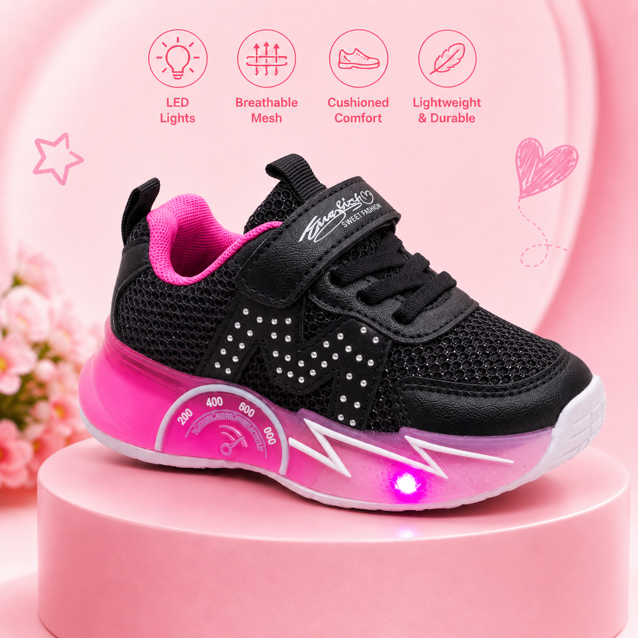 SparkStep™ Kids LED Light-Up Sneakers – Comfort, Style & Magic in Every Step