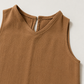Robe Traditionnelle Classique Brodé avec Ceinture pour Fille – Ivoire et Beige