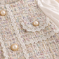 Girls Elegant Tweed Puff Sleeve Party Dress – Princess Style A-Line Dress
