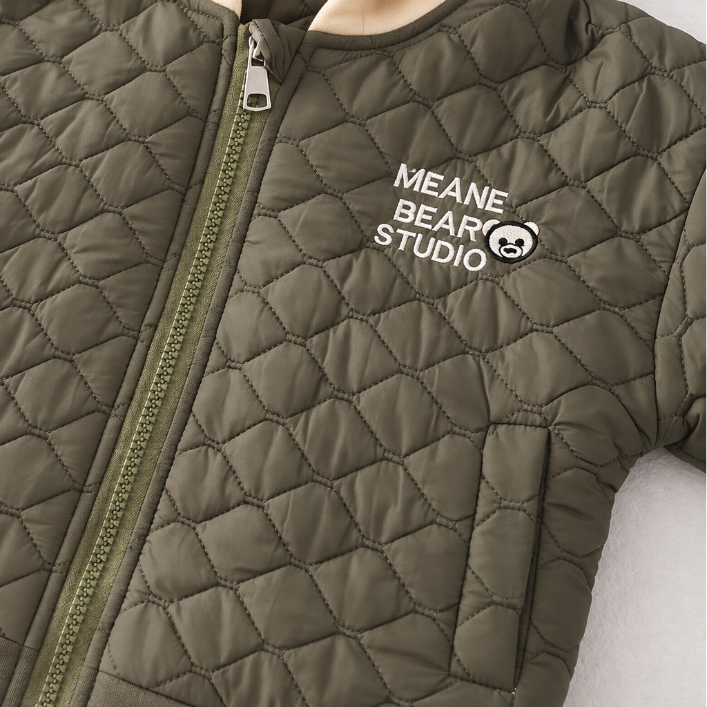Boys’ Cozy Quilted 3-Piece Winter Set – Hooded Jacket, Sweatshirt & Warm Jogger Pants