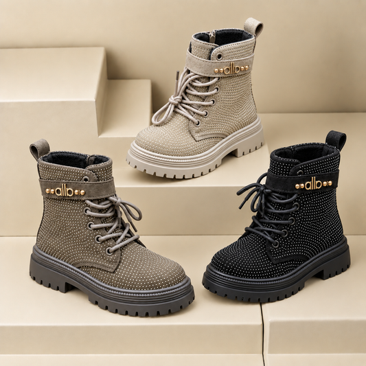Sparkle Step Girls’ High-Top Boots – Stylish Comfort for Every Day