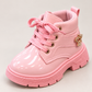 Girls’ Glossy Lace-Up Ankle Boots – Stylish, Comfortable & Perfect for Everyday Wear