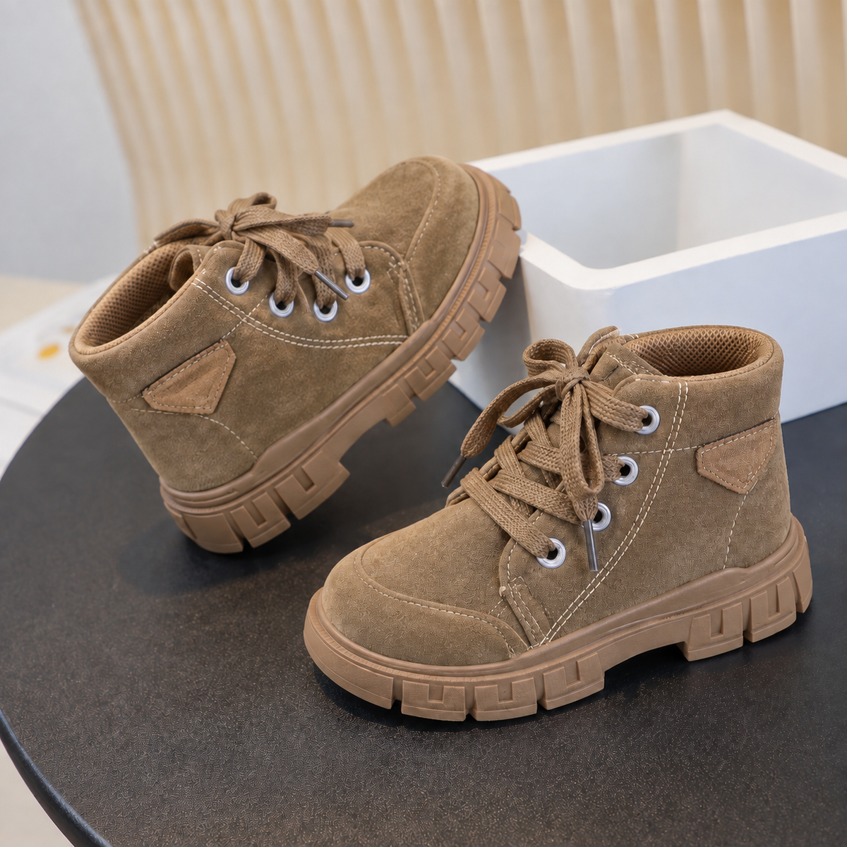 Kids’ Lace-Up Ankle Boots — Everyday Style in Classic Colors