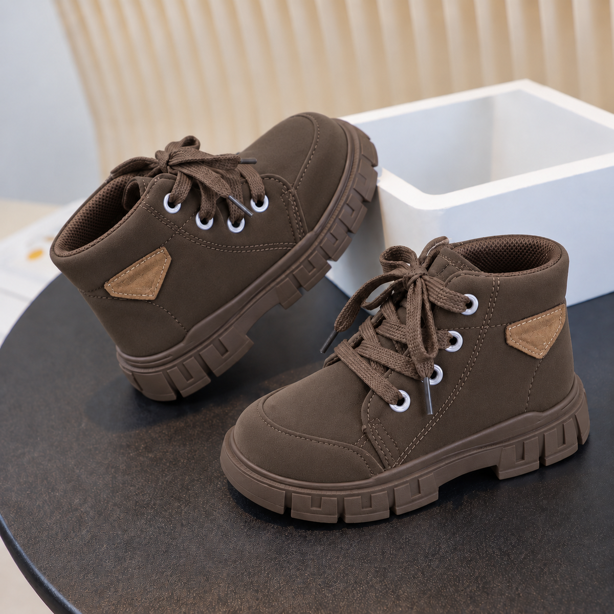 Kids’ Lace-Up Ankle Boots — Everyday Style in Classic Colors