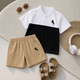 Boy's Stylish Two-Piece Horse Riding Embroidered Set for Spring & Summer "no belt"