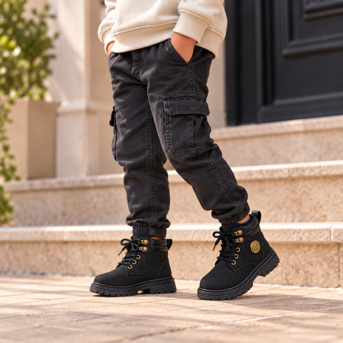 Bottines à lacets robustes pour garçon – confort et style pour les aventures du quotidien