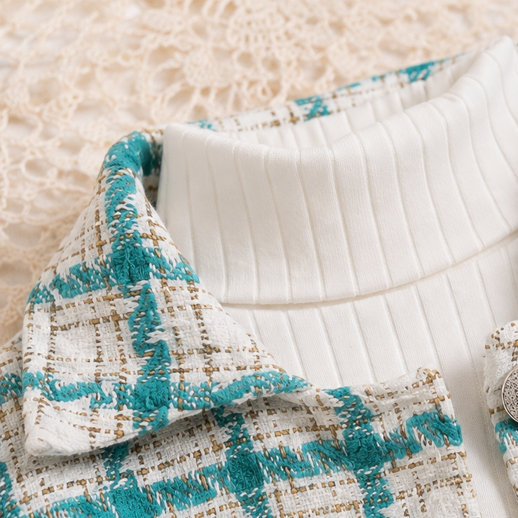 Classic Plaid Charm 3-Piece Outfit Set 2
