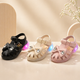 Girls LED Light-Up Sandals – Cute Bow Summer Shoes with Glowing Sole