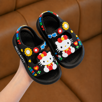 Girls’ Cartoon Flower Summer Sandals – Adjustable & Lightweight