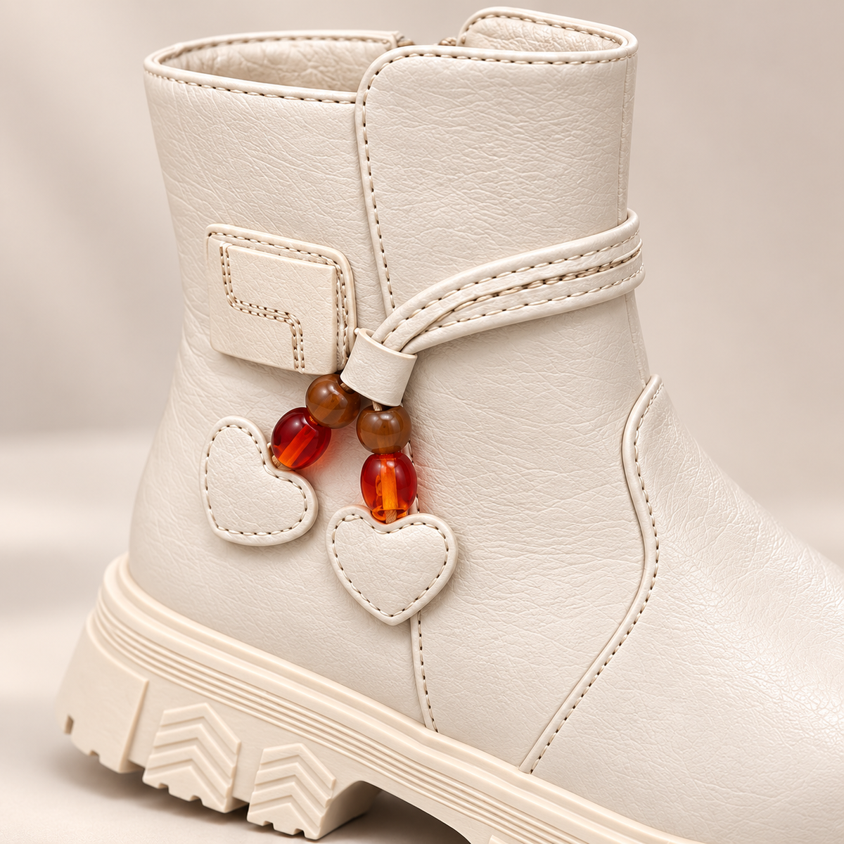 Girls’ Heart Charm Ankle Boots – Stylish Comfort for Every Little Adventure