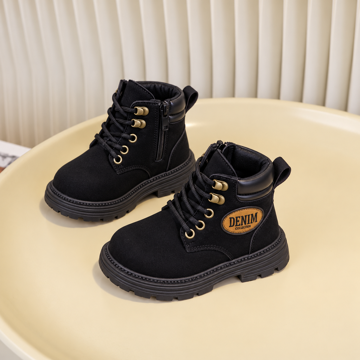 Boys’ Rugged Lace-Up Adventure Boots