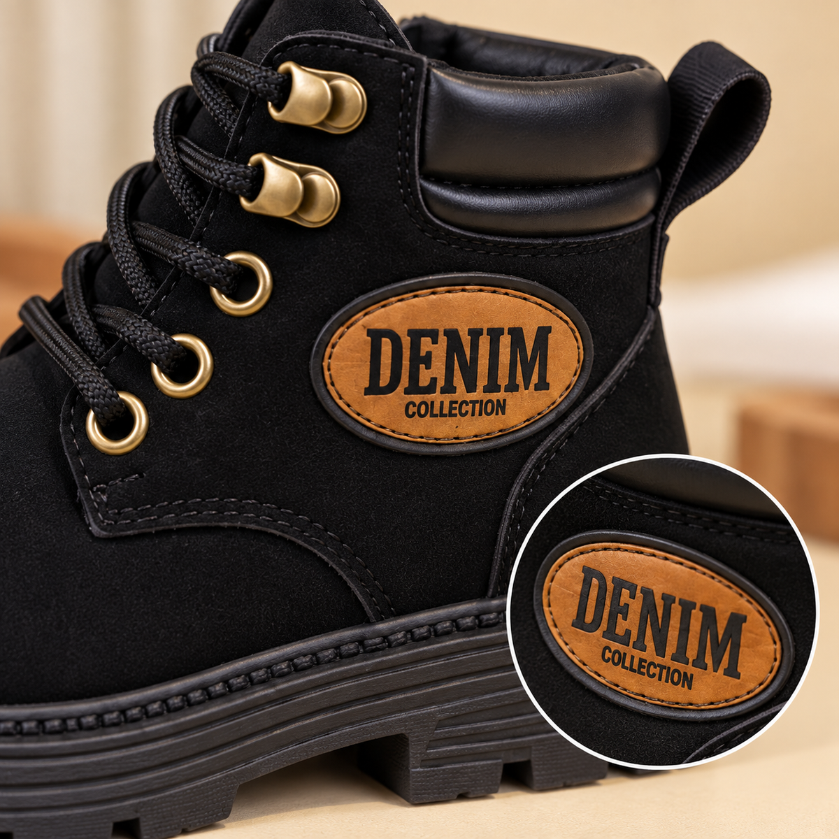 Boys’ Rugged Lace-Up Adventure Boots