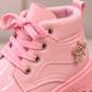Girls’ Glossy Lace-Up Ankle Boots – Stylish, Comfortable & Perfect for Everyday Wear