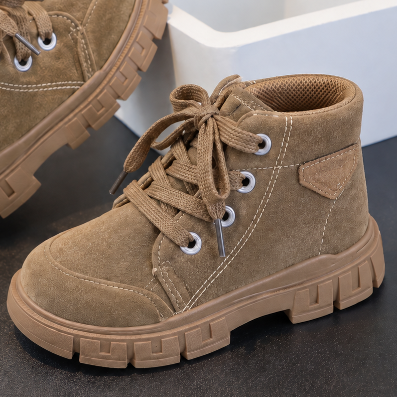 Kids’ Lace-Up Ankle Boots — Everyday Style in Classic Colors