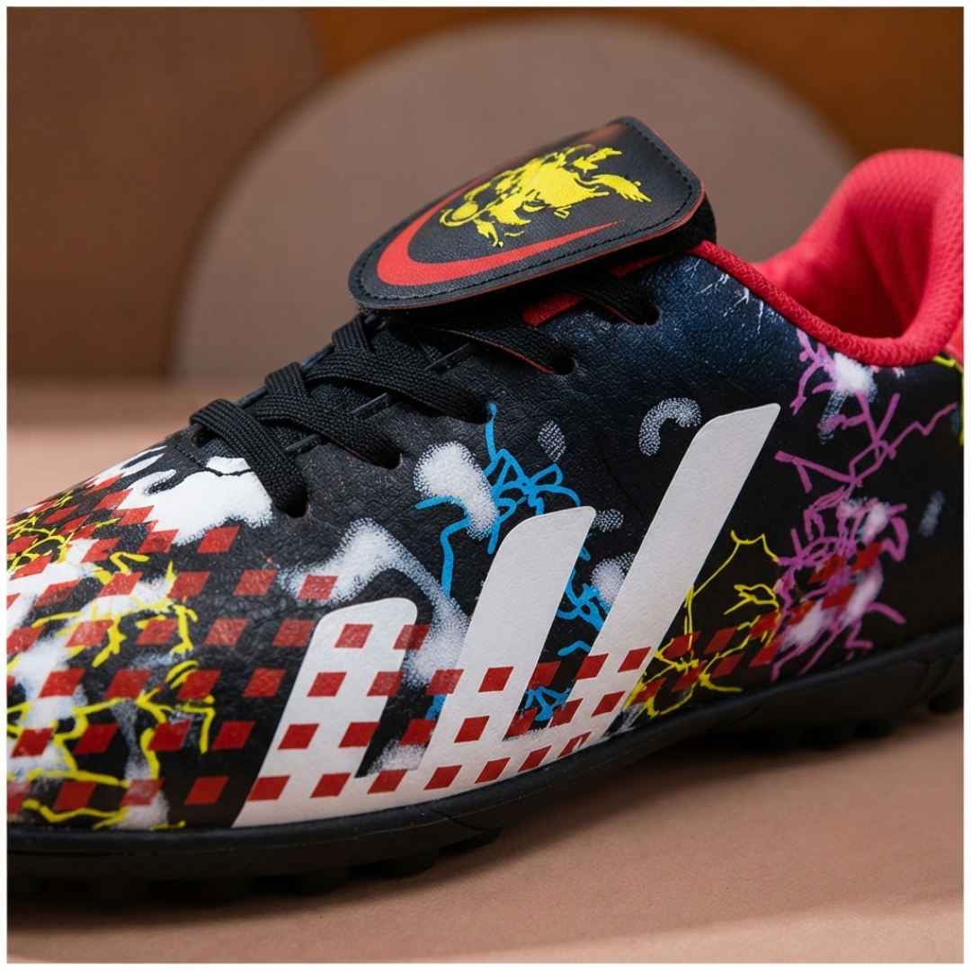 Boys' Graffiti Football Training Shoes – Lightweight Non-Slip Sports Sneakers