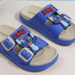 Sandales à double boucle pour enfants, motif dessin animé mignon