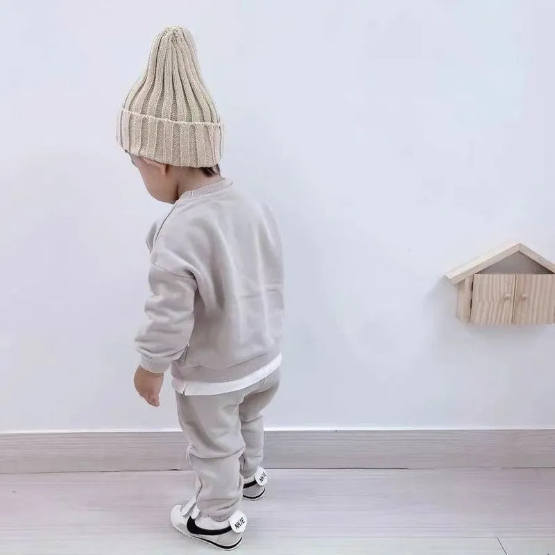 Adorable Bear Bliss : Bonnets en tricot doux de dessin animé mignon pour enfants - Mode confortable d'automne et d'hiver