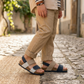 Sandales enfants colorblock à bride velcro avec maintien arrière